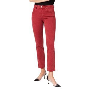 3 x 1 Slim Straight Tabasco Red Midrise Jeans Size 31